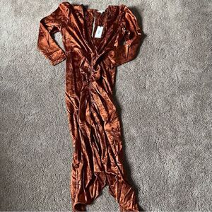 Rahi Women's Large Silky Long Sleeve Dress NWT